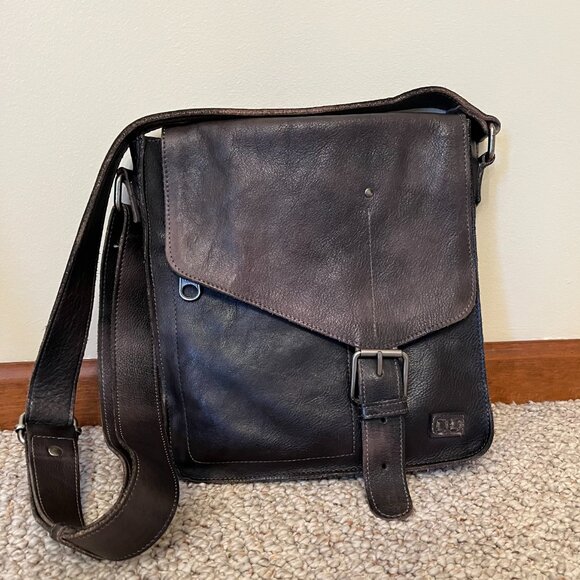 Bed Stu Leather Venice Beach Crossbody in Black Rustic, Good Used Condition - Picture 1 of 15